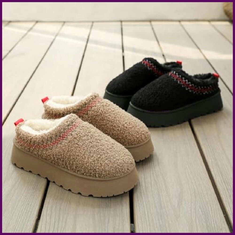 Women's Platform Fuzzy Slippers with Memory Foam,… - image 6
